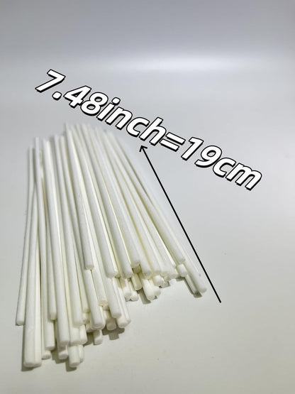 8PCS Reed Diffuser Bottles Empty, 40Pcs Reed Diffuser Stick, Diffuser Bottle Capacity 50ml (1.7oz) Diffuser Stick 3.5mm-190mm, Suitable for Home, Hotel, Restaurant, Office Aromatherapy Tasks