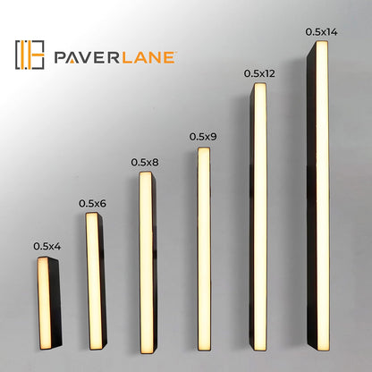 LUMENGY Paver Light Slim 0.5x12 Inch (0.55 x 11.8) Glare-Free Steel Lighting for Pavers, Brick, Walls, Driveways, Walkways & Pathways, 2700K Warm White, Waterproof, Drive-Over, Weird 12V AC/DC