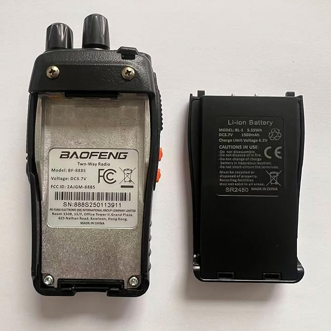 Baofeng Walkie Talkies 888S Rechargeable Long Range with Earpieces for Adults, 16 Channel Professional Radio Handheld Two Way Radios Li-ion Battery and Charger Included (20pack with 20earpiece)