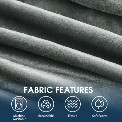 Bean Bag Chairs for Adults - Memory Foam Furniture BeanBag Chair - Kids/Teens Sofa with Soft Micro Fiber Cover - Round Fluffy Couch for Living Room Bedroom College Dorm - 4.5 ft, Gray Stripe