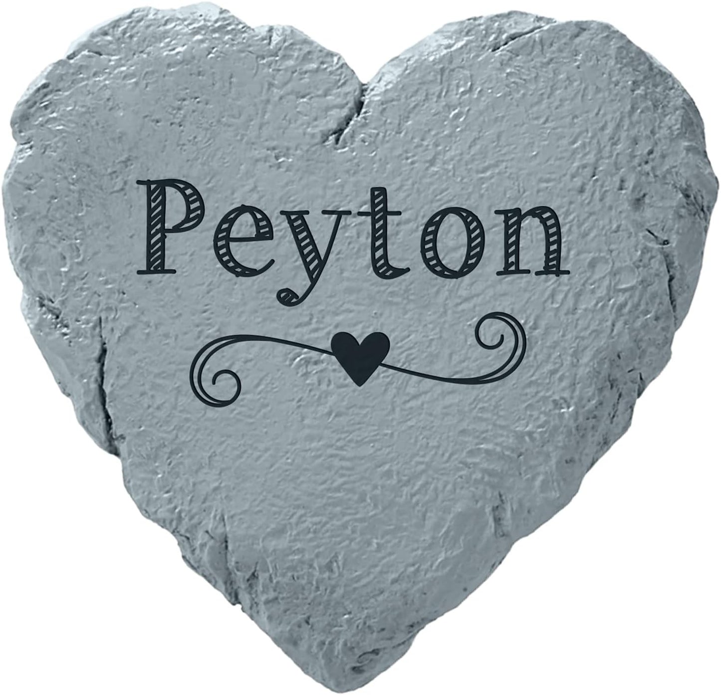 Let's Make Memories Personalized Garden Stone - Resin - Custom Garden Décor - Love Grows Here Round Stone with Heart Cutout - for Dad - for Father's Day