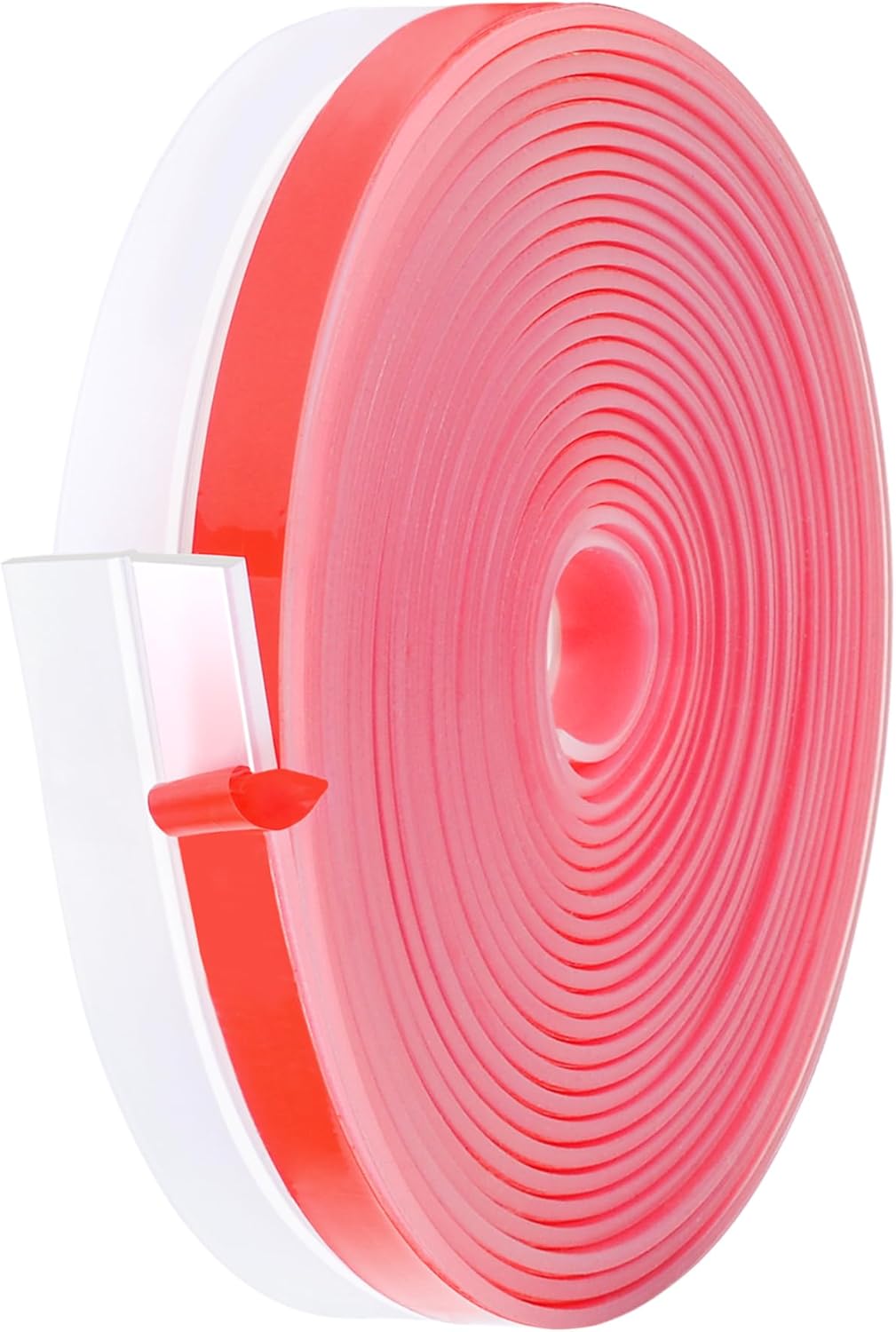 MYFAMIREA Door Weather Stripping 1IN (W) x 20FT (L) Door Draft Stopper Seal Tape Silicone Seal Strip Self Adhesive Shower Sweep Insulation Tape Side Bottom Strip for Sliding Glass Window Gap, Clear