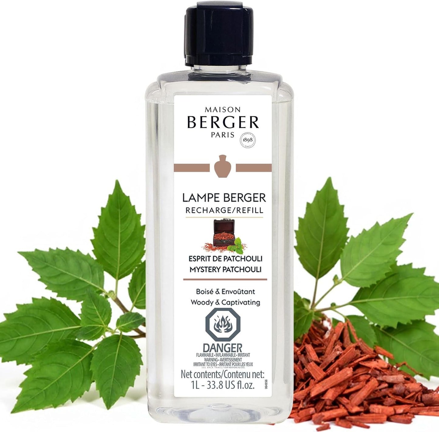 Mystery Patchouli - Lampe Berger Fragrance Refill for Home Fragrance Oil Diffuser - 33.8 Fluid Ounces - 1 Liter