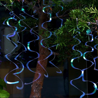 Iridescent White Swirl Hanging Decorations, Shimmer Plastic Streamer for Ceiling, Party Supplies for Birthday Graduation Bachelorette Wedding Baby Shower Graduation Christmas New Year