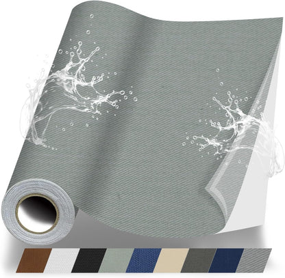 Fabric Repair Patches, 17X79 Inch Canvas Self-Adhesive Fabric Patches Tape Durable, DIY Large Canvas Repair for Sofa, Couches, Furniture, Chair, Clothing （17X79 Inch, Medium Grey）