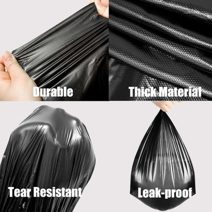 Outdoor Dog Poop Trash Can with Lid, Dog Waste Trash Can Pet Waste Container Pooper Scooper for Yard Garden Kitchen with Removable Inner Bin, Large Garbage Bag, Black