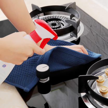 Homaxy 100% Cotton Waffle Weave Kitchen Dish Towels, Ultra Soft Absorbent Quick Drying Cleaning Towel, 13 x 28 Inches, 18-Pack, Navy Blue