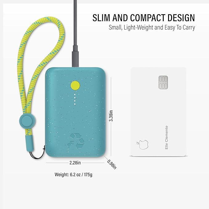 Nimble Champ Portable Charger, 10,000mAh Power Bank Fast Charging, 20W Dual USB-C Battery Pack with Cable, Travel Essential Power Bank for iPhone Laptops Galaxy Tablet Pixel iPad Macbook Kindle Airpod