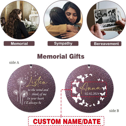 ASTARIN 36" Large Deep Tone Personalized Sympathy Wind Chimes, Memorial Wind Chime for Loss of Mother Father Loved One, Bereavement Gifts Decor Outdoor Patio Garden Graveyard