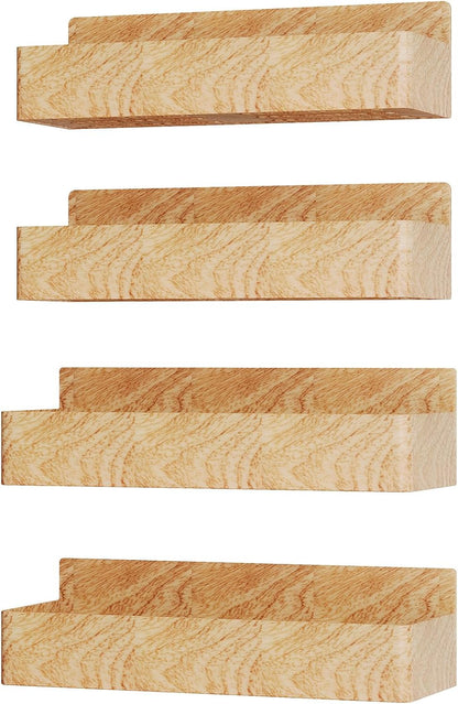 Magnetic Spice Rack for Refrigerator, Kitchen Organizer and Storage Shelf, Woodgrain (4 Pack)…