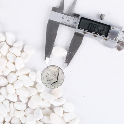 White Pebbles for Plants Garden 18 lb White Rocks Gravel Decorative Stones Landscaping Vase Fillers 1/2"