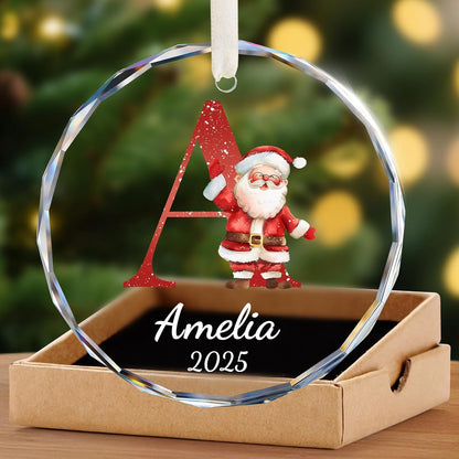 Personalized Christmas Ornaments with Names, Name Ornaments for Christmas Tree, Custom Initial Christmas Ornament for Kids and Adults, Stocking Name Tags