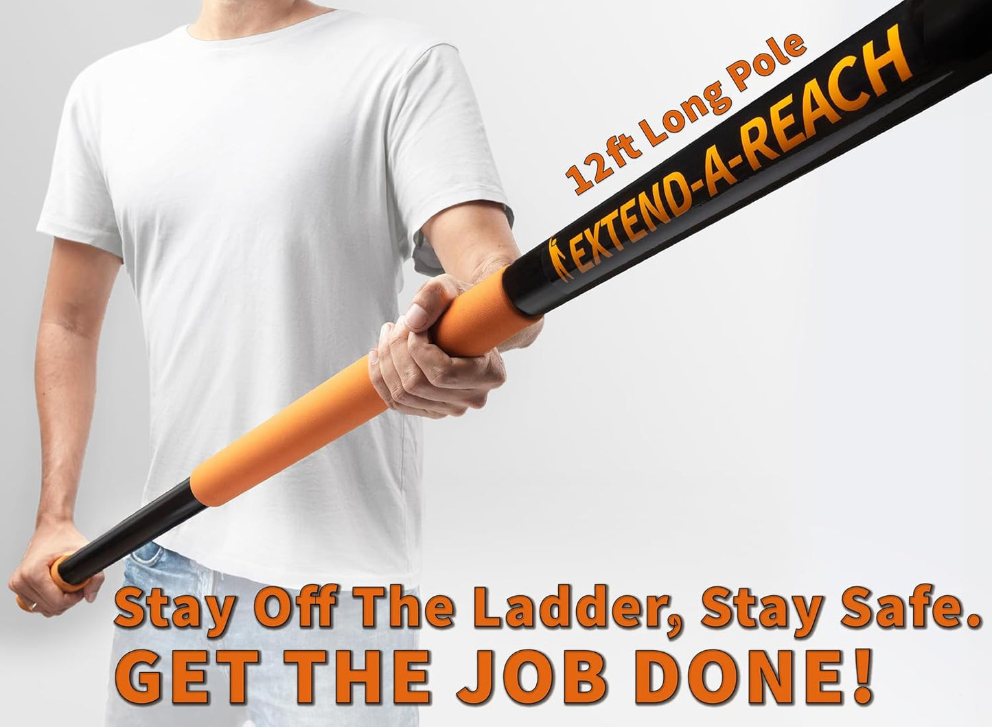 4-12 ft Window Washing Kit with Extension Pole (20+ Foot Reach) // Window Cleaning Tool & Window Washer Squeegee with Telescopic Extension Pole // Best Indoor Outdoor Window Washing Equipment