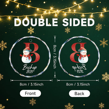 Name Ornaments for Christmas Tree, Personalized Christmas Ornaments 2025, Custom Initial Ornaments Letter Keepsake Gifts, Xmas Tree Decorations, Stocking Name Tags