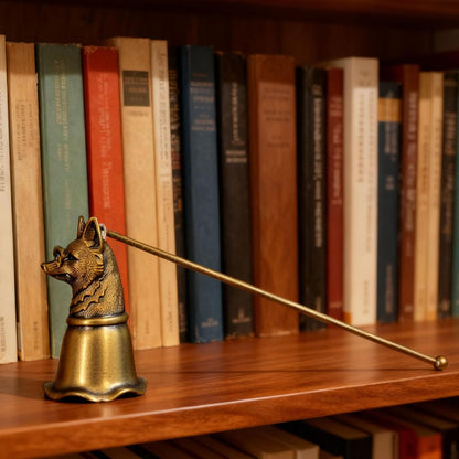 Professor Fox Candle Snuffer - Dr. Rusty Ponder with Glasses, Vintage Gunmetal Flame Extinguisher Tool for Candle Lovers