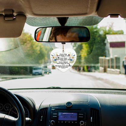 Inspirational Christian Gifts for Women Girls, Bible Verses Floral Ceramic Christmas Ornament Keepsake Sign Heart Plaque, Religious Gifts