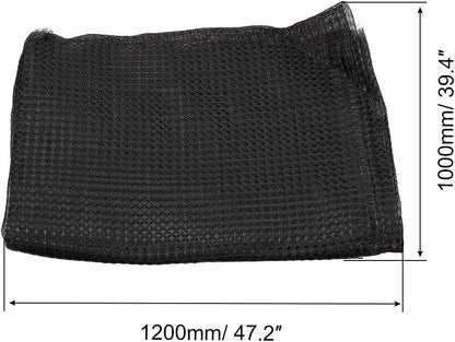 PATIKIL 47.2" x 39.4" Air Conditioner Air Filter Material, Plastic Dustproof Filtering Mesh Screen Replacement for Air Conditioning, Black
