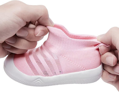 Eashi Baby Boy Girl Non-Skid Indoor Infant Walking Shoes Breathable Warm Elastic Sock Shoes with Memory Sole Protect Toes Outdoor Sneakers