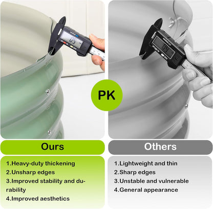 2 Pcs 4.5x2x2ft Oval Raised Garden Bed, Galvanized Raised Beds,Open-Ended Base Metal Raised Planter Beds,Garden Bed Outdoor,Planter Raised Boxes for Vegetables, Flowers,Tool-Free Asse,Green