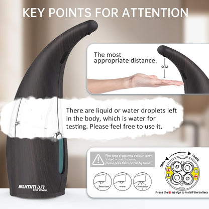 Automatic Soap Dispenser Touchless,400ML Hand & Dish Countertop Electric Liquid Dispenser with Sensor,Modern 4 Gear Adjustable Waterproof Battery Operated Kitchen Auto Soap Pump