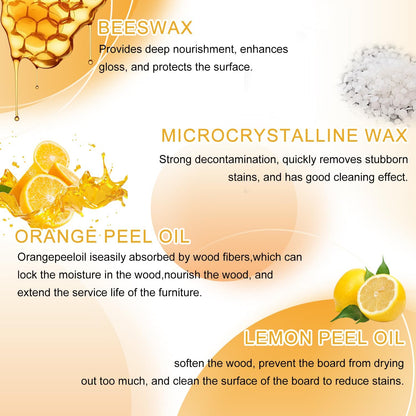 2Pcs Natural Beeswax Care Spray & Restorer, 2025 New Bees Wax Furniture Polish and Cleaner, Beeswax Furniture Polish for Wood, For Living Room, Kitchen, Leather and Furnitures Polishs - 120 ML