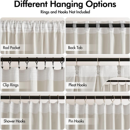 MIULEE Ivory White Velvet Curtains 84 inches Long 2 Panels - Luxury Pinch Pleated Room Darkening Window Drapes for Bedroom Living Room Thermal Insulated Super Soft, Back Tab Rod Pocket Elegant Decor