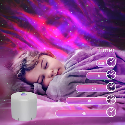 Galaxy Projector, Star Projector with Timer and Remote Control, Adjustable Color, Brightness, and Movement Speed, for Adults, Bedrooms, and Living Rooms Night Light Projector.