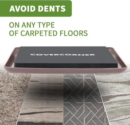 Furniture Sliders for Carpet 8 PCS - 5 inch Furniture Moving Slider Chair Legs Floors Protectors Square Furniture Movers Sliders – Move Your Furniture Easy & Safely(for Carpet)-Brown