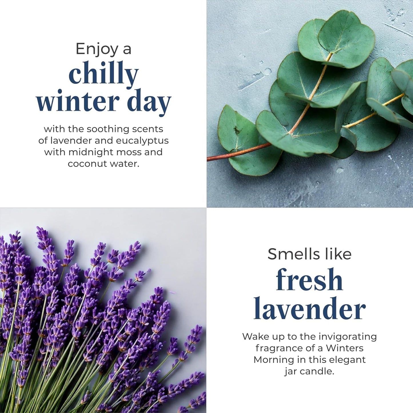 PartyLite 3-Wick Jar Candle, Highly Fragranced Clean Burning Glass Candle, 25-45 Hours Burn Time (Winter Morning)