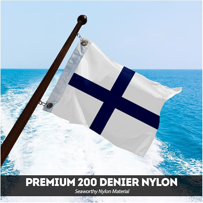 AGAS Xray Code X Marine Signal 4x4 Ft Flag - Printed 200D Nylon - Canvas Header - Brass Grommets - Colorfast & Stitched Edges - Nautical Boat Flag - Naval Code Signal Flag.