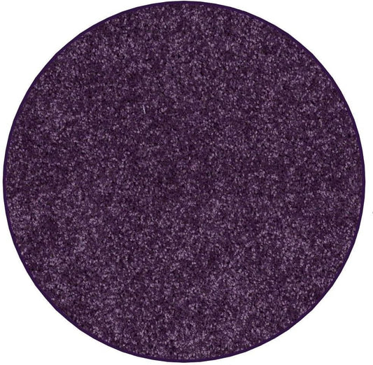 KOECKRITZ Soft and Colorful Kids Classroom Area Rugs (Passes Flammability Pill Test) Many Sizes and Bright Colors to Select from (4' Round, Eggplant)