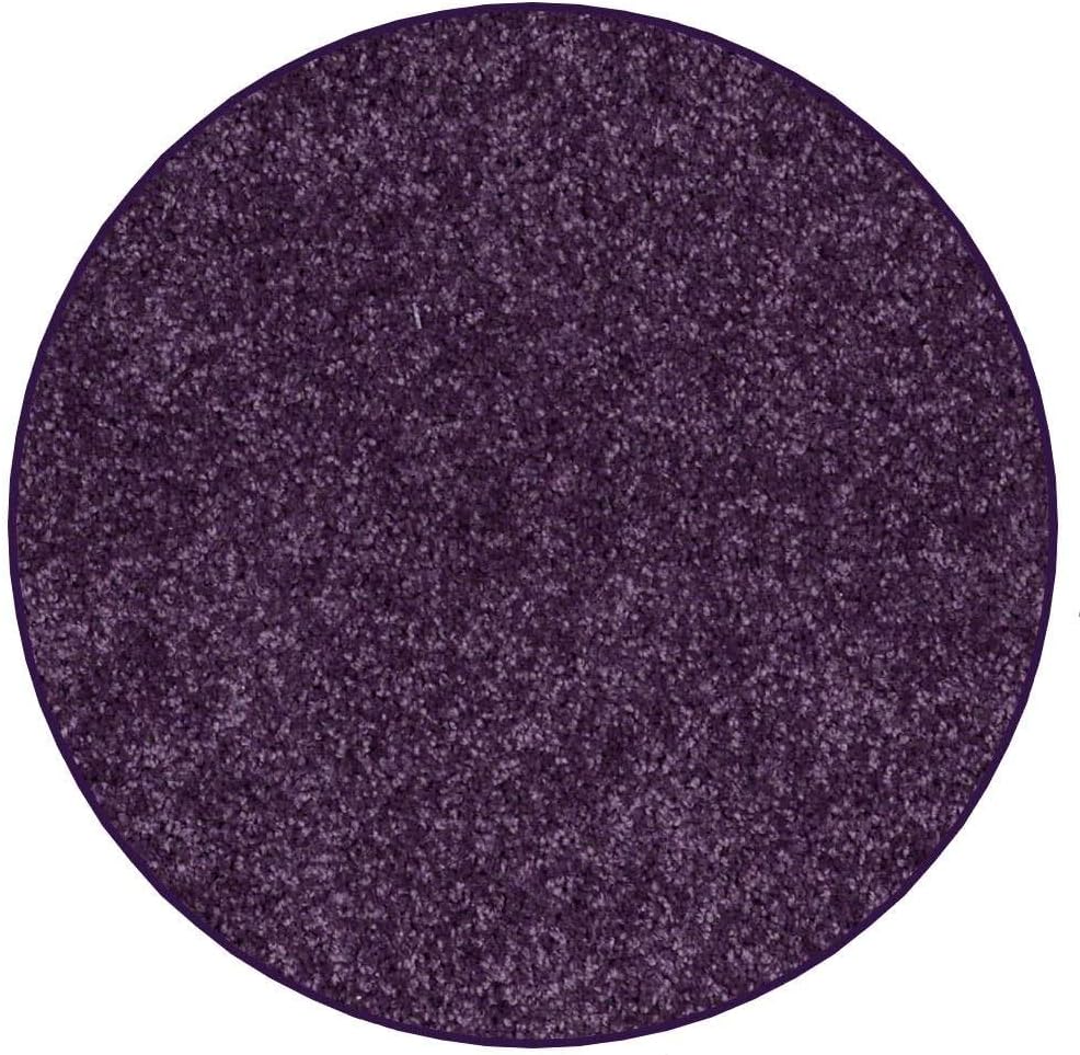 KOECKRITZ Soft and Colorful Kids Classroom Area Rugs (Passes Flammability Pill Test) Many Sizes and Bright Colors to Select from (8' Round, Eggplant)