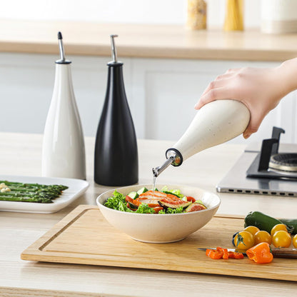 vancasso 16 Oz Ceramic Olive Oil Dispenser Bottle, Bottle Dispenser with Spout and Funnel for Kitchen,Suitable for Oil, Vinegar, Coffee Syrups & Other Liquids，Cream