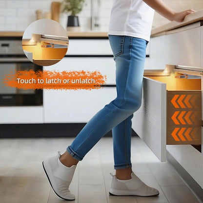 Jiayi Strong Heavy Duty Push Latch, Non-Magnetic RV Hidden Door Cabinet Latches, 2 Pack Push Release Press Out Touch Catch for Door Closure, Push to Open Kitchen Cabinet Hardware