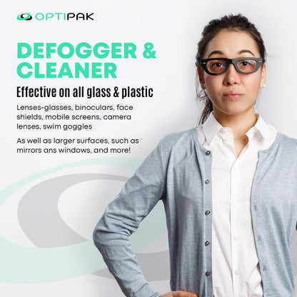 Anti Fog Wipes for Glasses, Binoculars, Face Shields, Ski Masks or Swim Goggles | Pre-Moistened Cleaning Antifog Lens Wipes for Eyeglasses and Defogger for Glasses (350 Count)