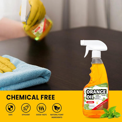 PIPIHUA Wood Oil Polish Spray, Shines & Protects, Wood Furniture Cleaner and Polish for Cabinets Tables Floors Mint Scent 16.9 oz