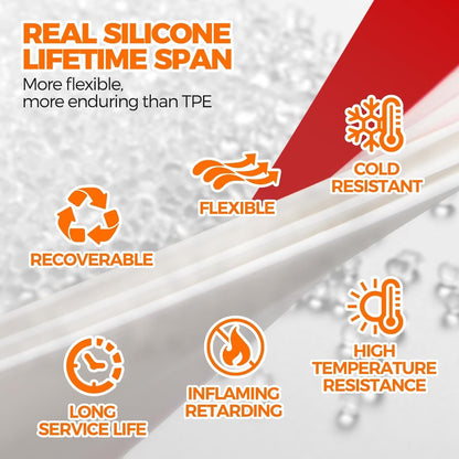 Holikme Door Draft Stopper Under Door Draft Blocker Insulator Doors Sweep Weather Stripping Noise Stopper Strong Adhesive, Transparent