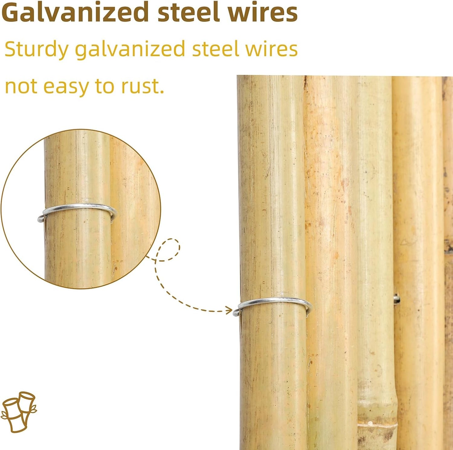 Natural Bamboo Fence, 4 ft x 6 ft Bamboo Fencing Screen for Garden, Rolled Privacy Fence Screen for Indoor or Outdoor (1.2m x 1.8m Approx)