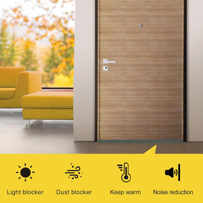 fowong Under Door Draft Stopper 32 Inch Adjustable Draft Stopper for Bottom of Door, Soundproof Window Breeze Blocker, Grey