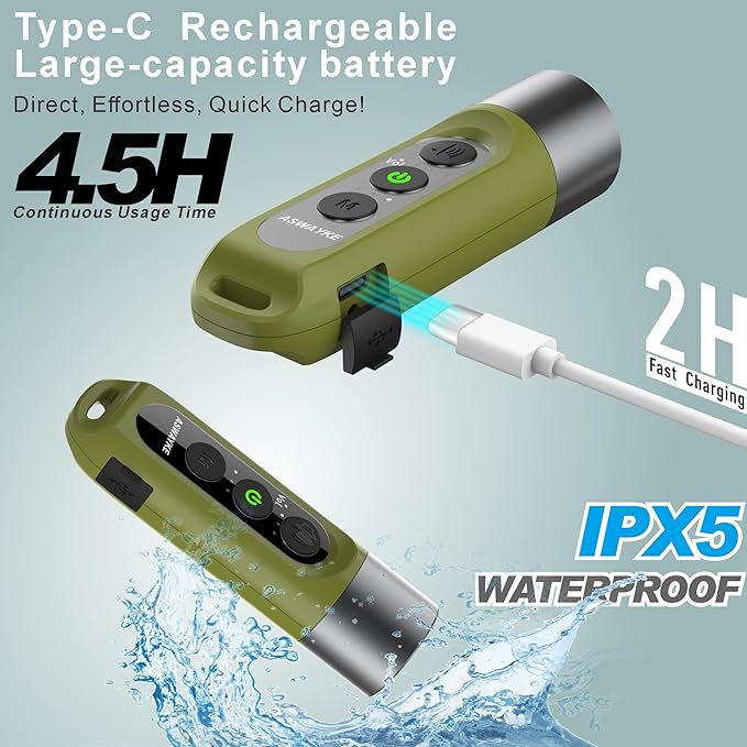 Electronic Whistle Highest IPX5 Maximum Sound 125db Battery 1000mAh Blue for Coaches Teacher, Sports Whistle