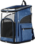 Cat Carriers Dog Carrier Pet for Small Medium Cats Dogs Puppies up to 25 Lbs, TSA Airline Approved Soft Sided, Collapsible Travel Puppy - Black Grey (M: 13" LX11.4 WX17.3 H, Blue)