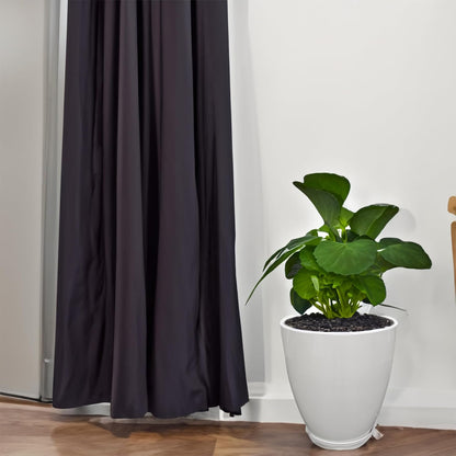 FixtureDisplays® 11.8" Diameter 11.8" Tall White Plant Pots, Plastic Flower Pots with Drainage Holes and Saucers for Indoor and Outdoor 15748-NF