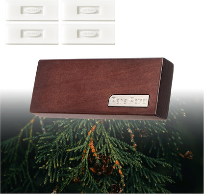 4 Refreshing Scent Bags Wood Car Air Freshener Vent Clip (DARKWOOD, Misty Grove)- Natural Scent Diffuser for Car, Truck & SUV with Premium Essential Oil Starter Kit Gift For Men & Women