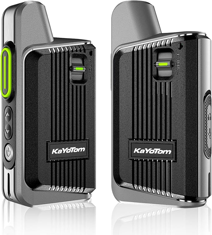 KaYoTom Walkie Talkies Long Range Rechargeable 2-Way Radios UHF Handheld Transceiver Walky Talky,Radio Handheld Waly Talky,Compact Suitable for Outdoor Sports,Team Activities（2 Pack