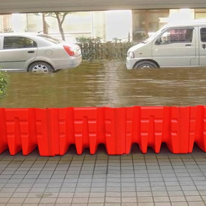 Flood Prevention Barriers, L-Shaped Plastic Underground Emergency 2/3/4/5/6/7/8/9/10/20/30-Pcs Flood Protection Baffle Thickened ABS Removable Flood Coverls(20-Pcs)