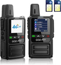 Global Rapid Walkie Talkies【Lifetime Free】, Unlimited Range 4G LTE PoC (Push-to-Talk Over Cellular) Radios, Nationwide PTT Two Way Radios, Long Distance for Family, Logistics, Company with SIM Card