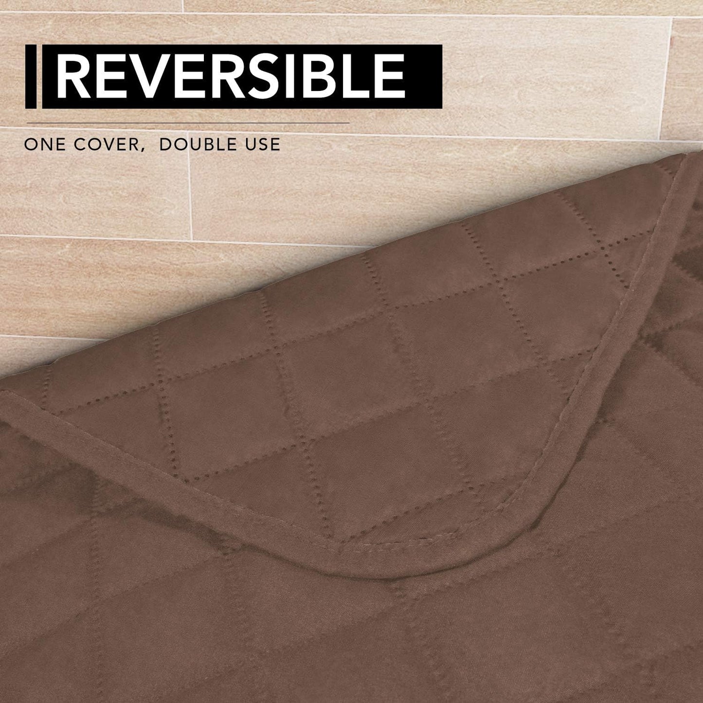 Easy-Going Sectional Couch Covers for Dogs L Shape Sofa Cover Reversible Sofa Slipcover Chaise Lounge Cover Furniture Protector Cover for Pets Dog Cat (42 x 68 inches, Brown/Brown)