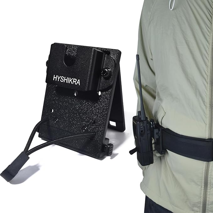 Universal Belt Clip & MOLLE Radio Holster - Tactical Mount Holder for BaoFeng Motorola Midland Kenwood Walkie-Talkies w/Back Clip - Secure Fit for Duty Belts, MOLLE Packs