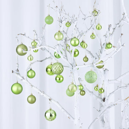 LANGXUN 36pcs Light Green Christmas Tree Decorations Balls, Bolas De Navidad, 2025 Christmas Decor, Indoor Outdoor Shatterproof Christmas Ornaments, Xmars Party Wedding Suppiles