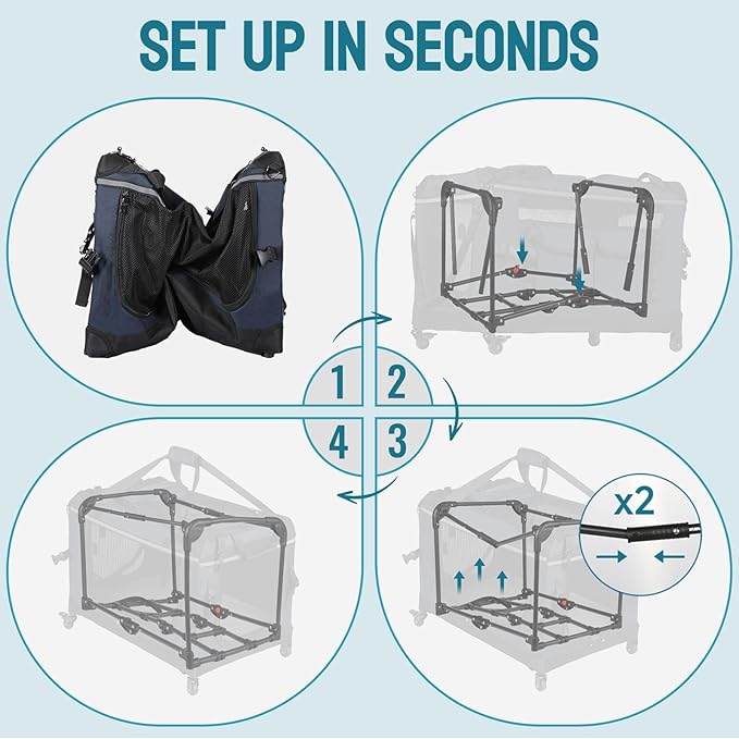 24-inch Foldable Cat Carrier with Removable Wheels – Large Pet Travel Carrier for Cats & Small Dogs, Breathable & Sturdy for Car Rides (Holds up to 44lbs)